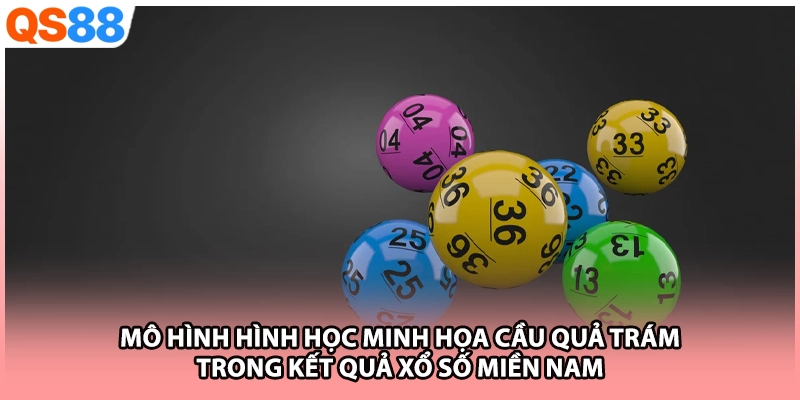 Mô hình hình học minh họa cầu quả trám trong kết quả xổ số miền Nam.