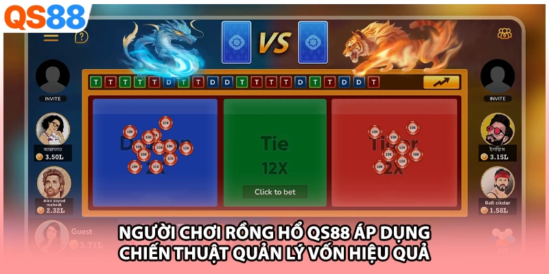 Người chơi Rồng hổ QS88 áp dụng chiến thuật quản lý vốn hiệu quả